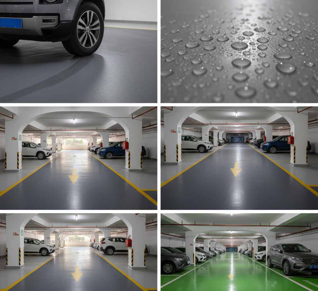 U Coating for Car Parking for Housing Societies