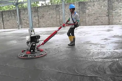 VDF concrete floor in a basement car parking area