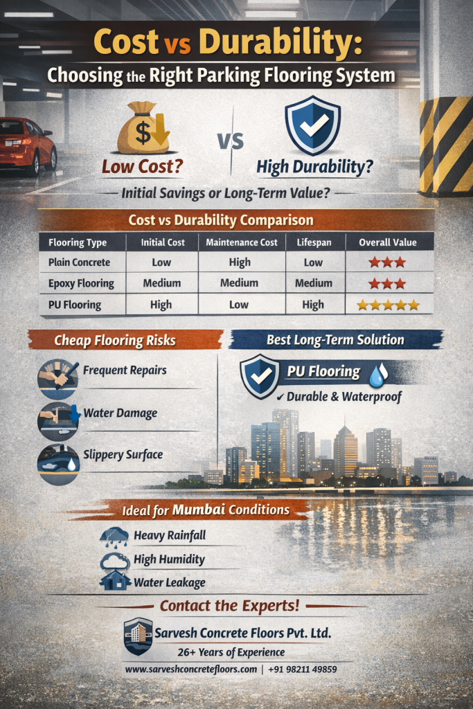 The Cost Factor – What Are You Really Paying For? When evaluating Why Parking Flooring Matters More Than You Think e.