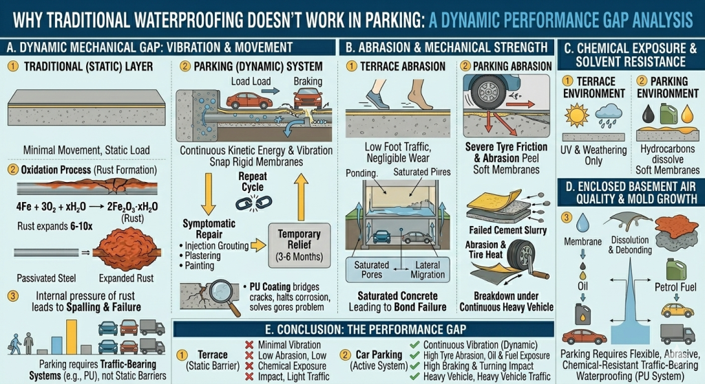 Car Parking Waterproofing Problems Solved with PU Coating,PU Coating