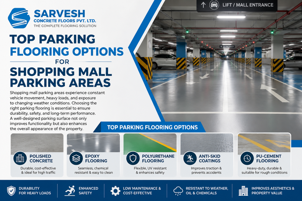 Top Parking Flooring Options for Shopping Mall Parking Areas