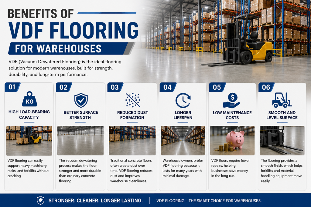 VDF flooring benefits for warehouses