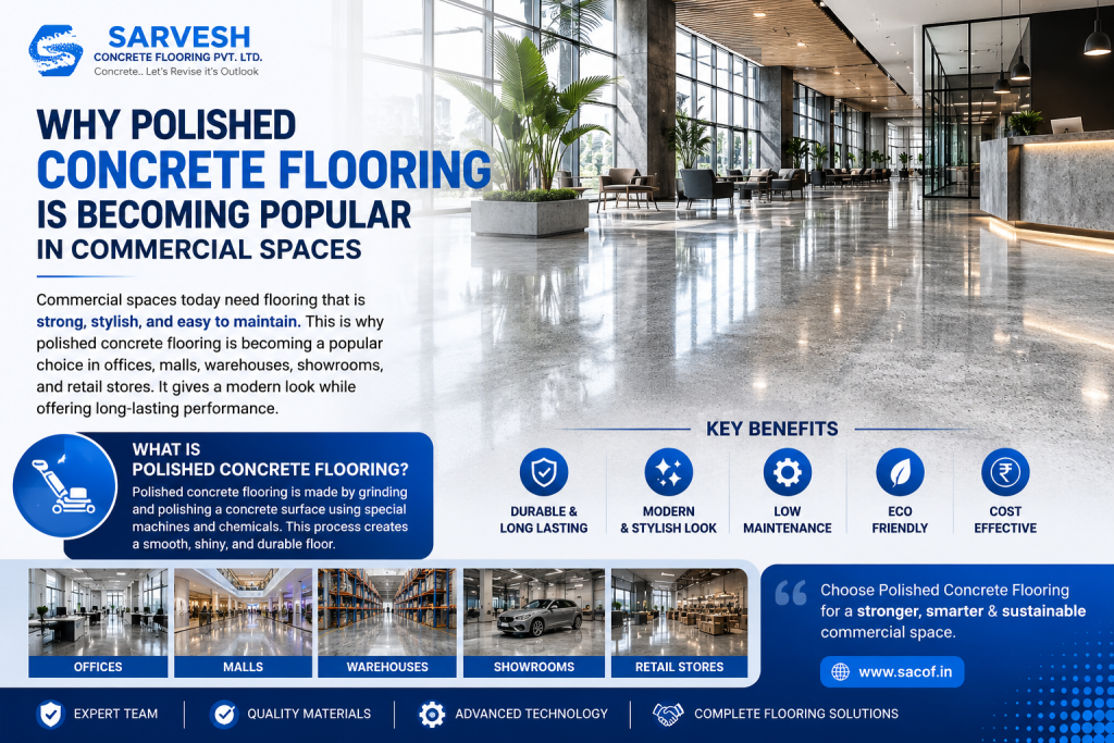 Why Polished Concrete Flooring is Becoming Popular in Commercial Spaces