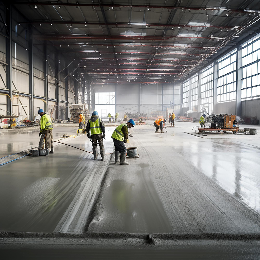 Warehouse concrete crack and damaged floor joint repair